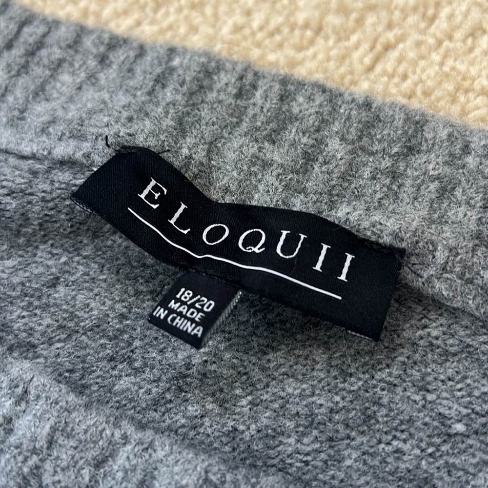 NWT Eloquii one shoulder sweater dress in heather gray - Picture 11 of 11